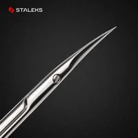 STALEKS SE-20-2 Nail Scissors High Quality Stainless Steel Elbow Eyebrow Scissors Profession Trim Nose Hair Makeup Tool 2