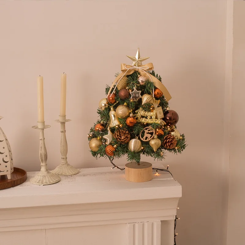 

Christmas Tree Decoration Mini Set with Lights Ambience Ornaments Christmas Supplies
