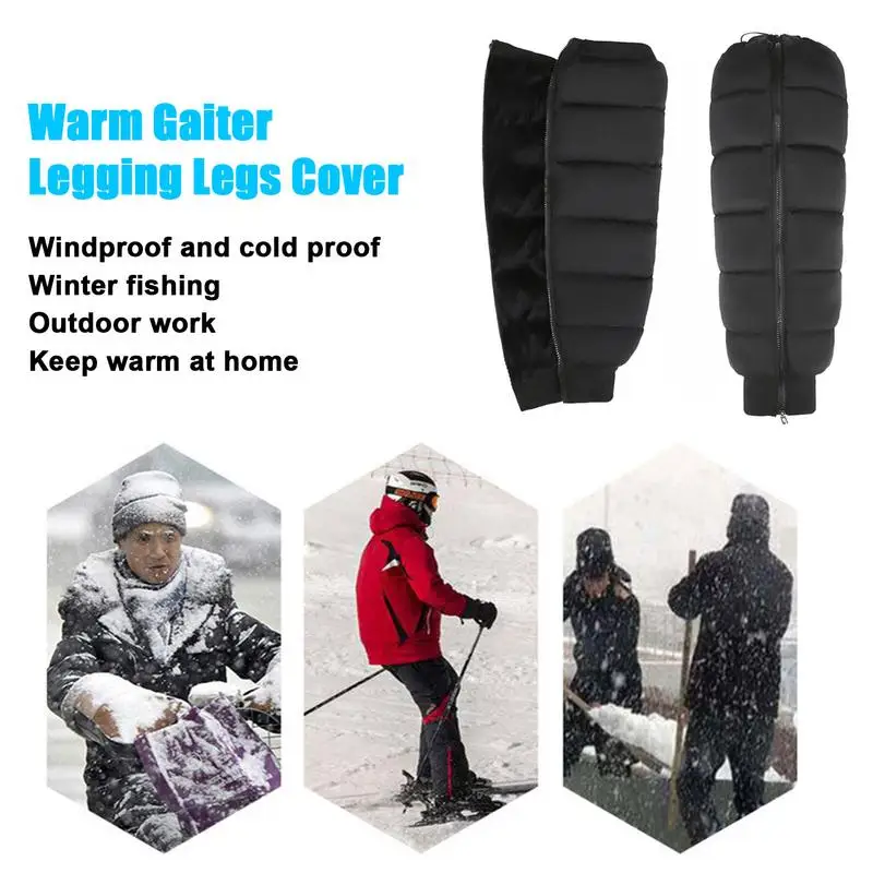 Motorcycle Knee Pads Winter Warmer Pants Leg Cover Windproof Leg Gaiter Sleeve For Motorcycles Camping Hiking Cycling Leg Covers