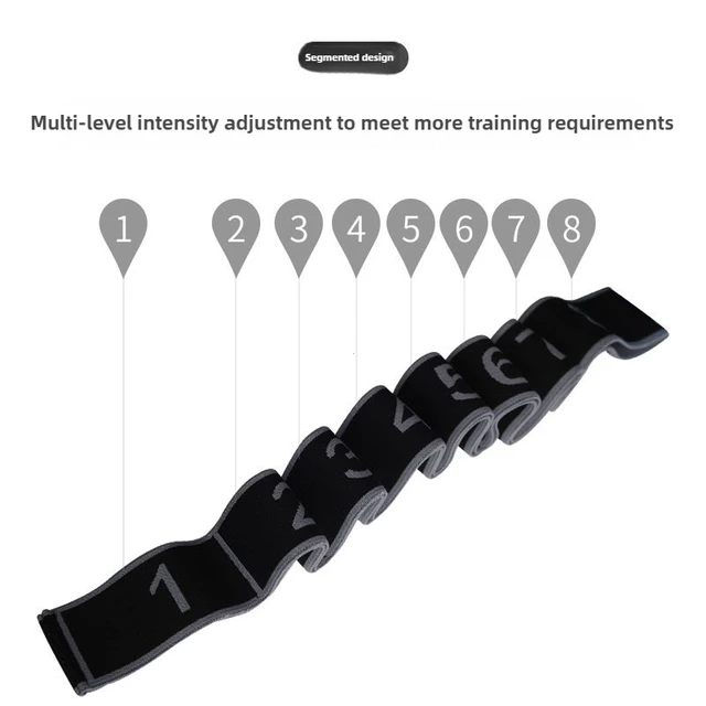 8 Section Style Dance Yoga Stretching Belt Pilates Fitness Tension Digital Elasticity Latin Elastic Stretch Resistance Band 6