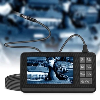 KERUI Dual/Single Lens Industrial Endoscope with 1080P 4.3" IPS Screen for Car Pipe Inspection IP67 Waterproof Borescope 2600mAh 1