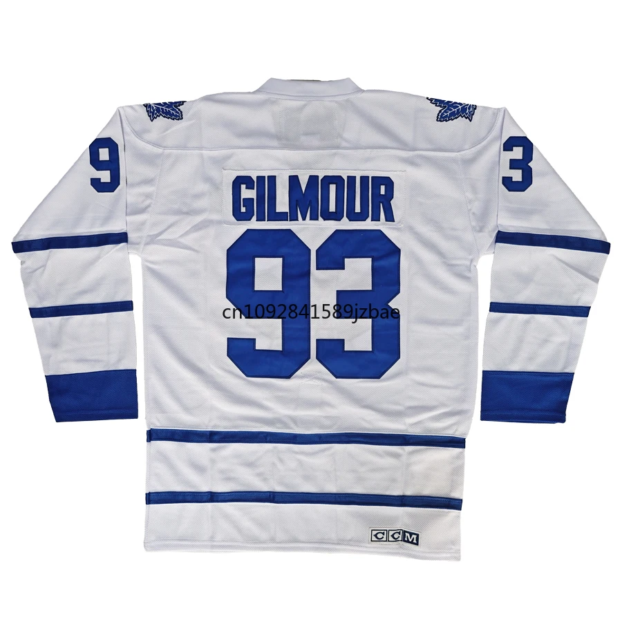 Ice Hockey Jerseys Doug Gilmour Jersey Canada Toronto Retro Ice Hockey Jerseys 1 Johnny Bower Jersey 28 Tie Domi All Stitched Us Mens M-3XL