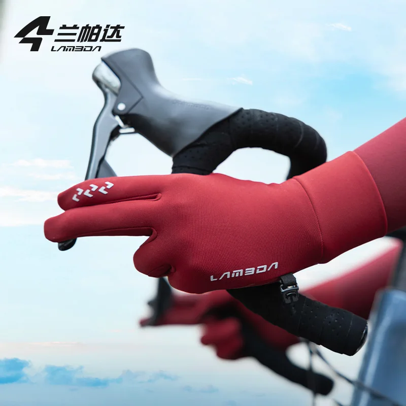 LAMEDA 2024 Winter Cycling Gloves Touchscreen Road Mountain Road Bike Gloves Full Finger Fleece Bicycle MTB Glove Accessorires 3