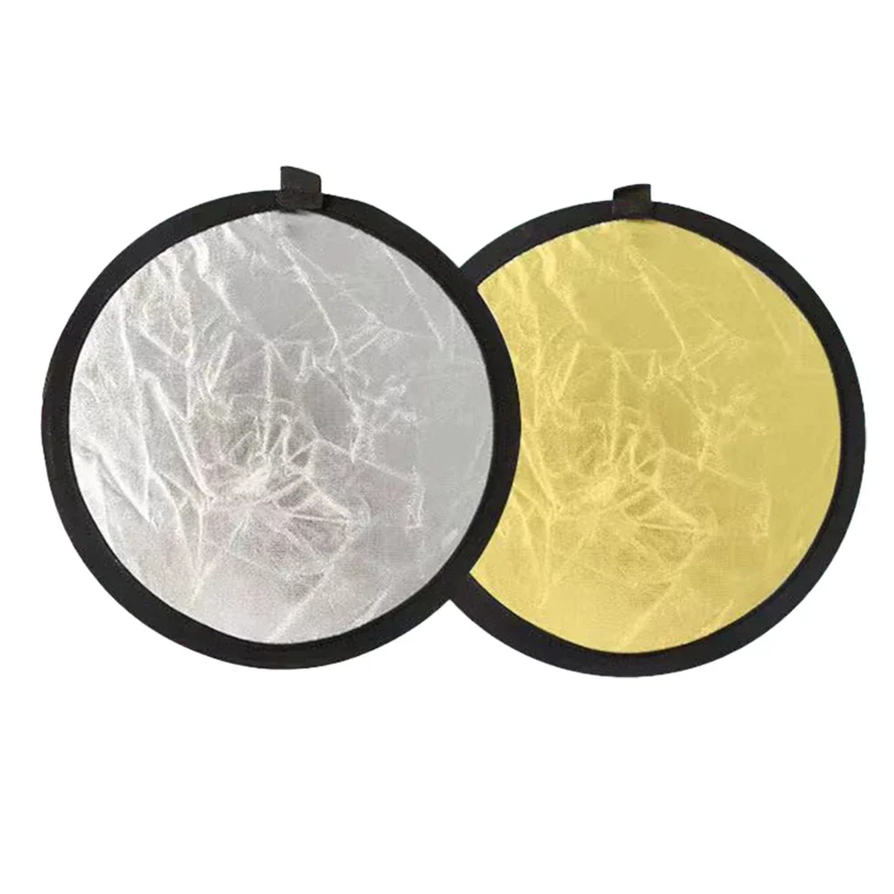 2In1 Reflector Handheld Multi-folding Portable Light Plate Gold Silver Portable Light Diffuser Round Reflector For Photo Studio