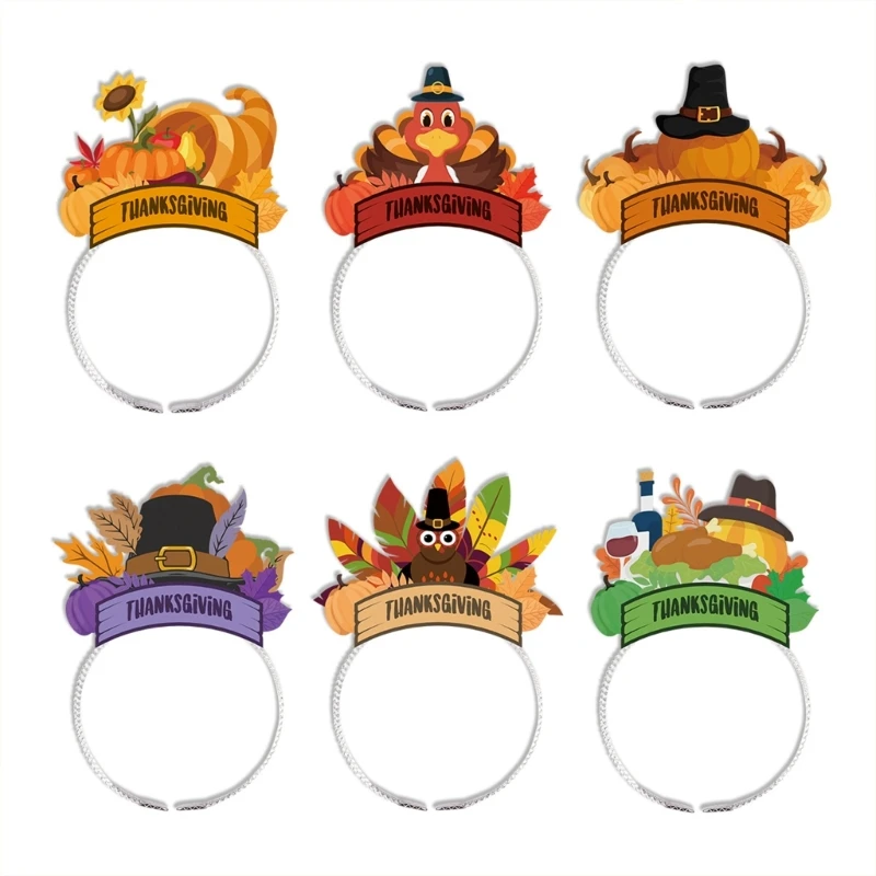 

Festival Paper Headband Thanksgiving Eve Party Celebration Hairhoops Party Props