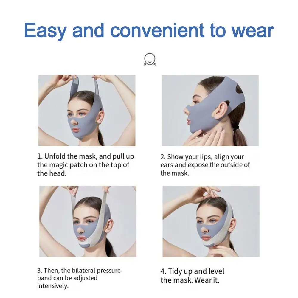 Adjustable Face Sculpting Sleep Mask Breathable Elastic V Line Shaping Mask Skin Care Slimming Strap Lifting Tightening Mask