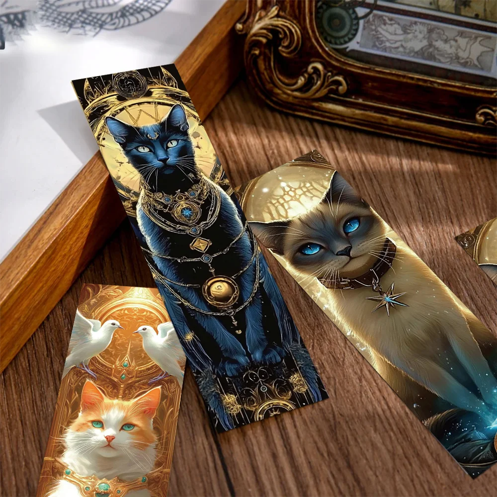 30pcs cat tarot bookmarks decorative reading books page markers paper cards creative gifts page markers diy bookmarks