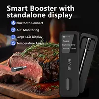 Bluetooth Wireless Meat Thermometer with Waterproof Probe, Digital LCD Display for Cooking, Oven, BBQ, Grill, and Smoker 2