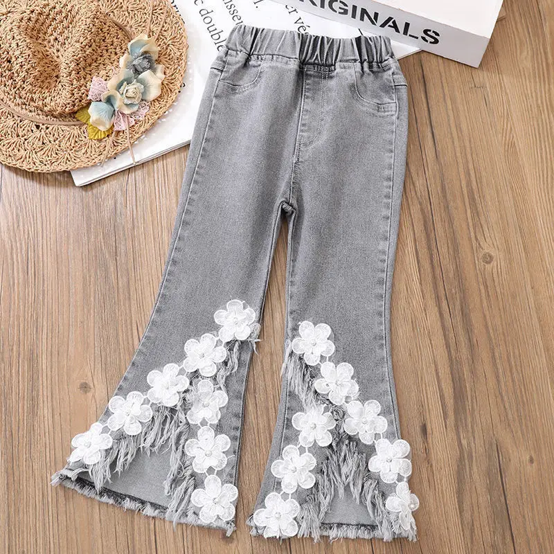Girls Lace Jeans Set 4