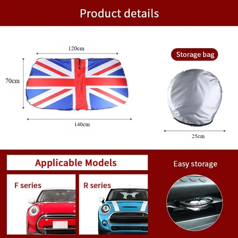Car Windshield Screen Sunshade For Mini Cooper S R56 R50 F56 R53 F55 R60 R55 R52 F54 F57 F60 R57 One R58 windshield sunshade car sunshade windshield sun shade
