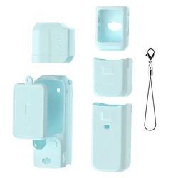 Premium Silicone Protective Case with Lens Cap for Gimbal Cameras - Anti-Scratch & Anti-Bump Design (Big Light Blue)
