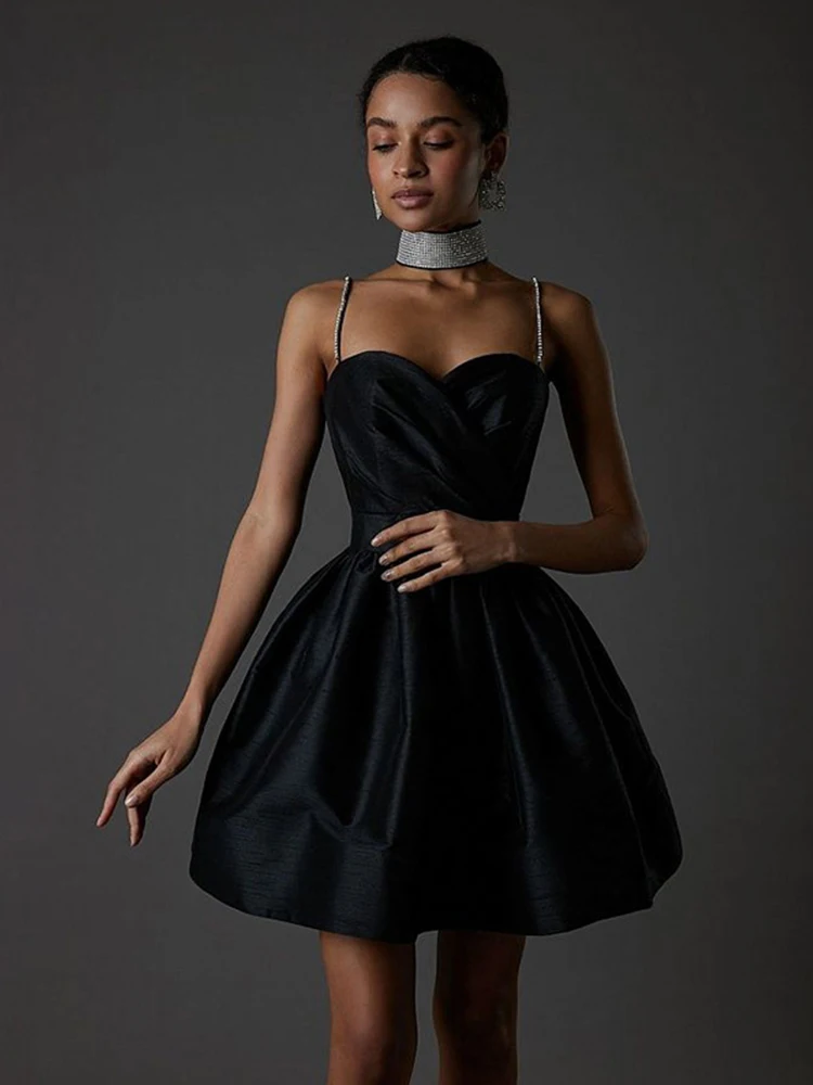 

Women's Sexy Sleeveless Strap Mini Dress Y2k Retro Party Evening Dress Sexy Slim Fit Elegant Evening Dress