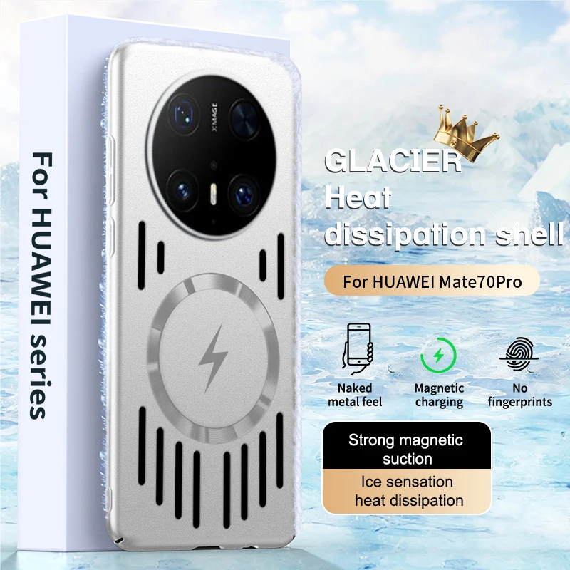 Luxury Matte Heat Dissipation Breathable Magnetic Case - Shockproof Hard Cover