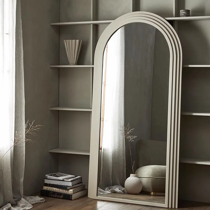 

Irregular Aesthetic Mirror Bathroom Stickers Acrylic Luxury Women Mirror Living Room Bedroom Modern Lustro Home Decorative