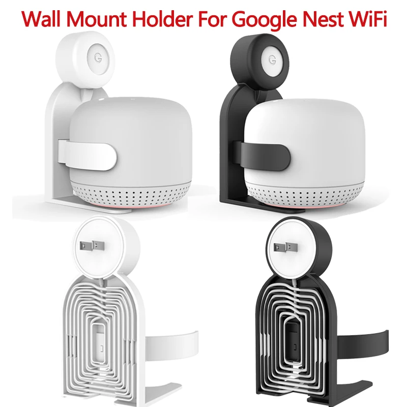 Presa Supporto Per Montaggio A Parete Per Google Nest Wifi Point Router Staffa Per Supporto Supporto Per Cavo Salvaspazio Per Router Wifi Nest (2Th Ge