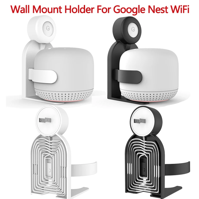 Google Google Nest WiFi Router Sturdy Space Saving Outlet Wall Mounted Mount Holder 