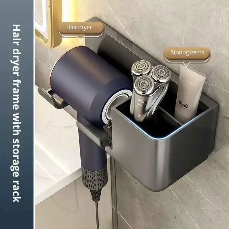 Hair Dryer Storage Rack Wall Mounted