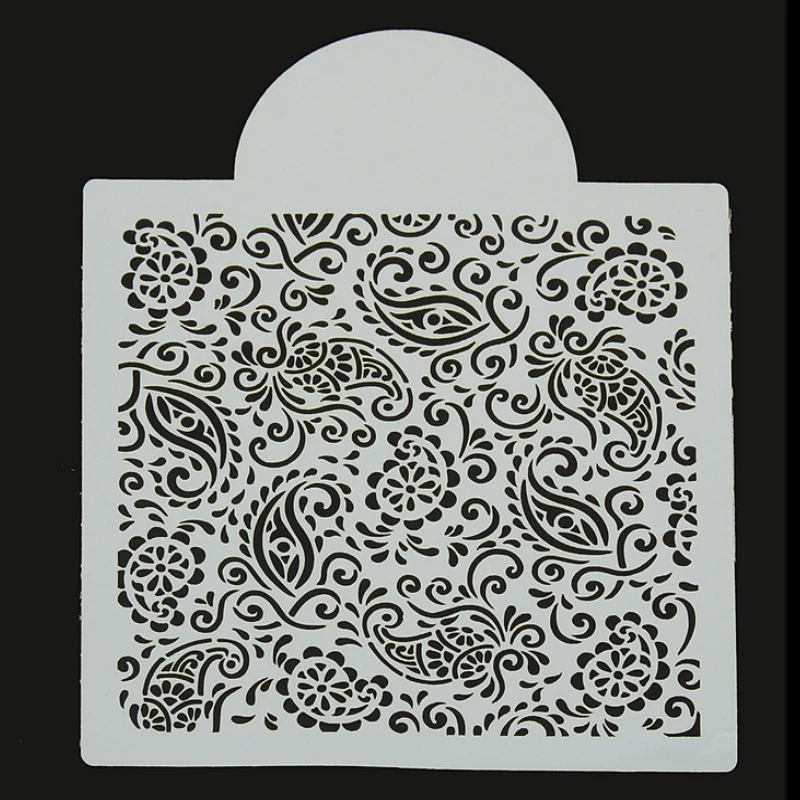 Paisley Lace Polymer Clay Stencils Texture Sheet Embossing Screen Printing Painting Template for Pottery Ceramic Clay Jewelry