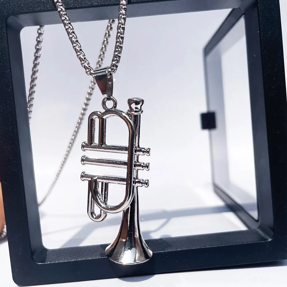Collana Con Ciondolo Chitarra In Acciaio Inox - Gioiello A Tema Musicale