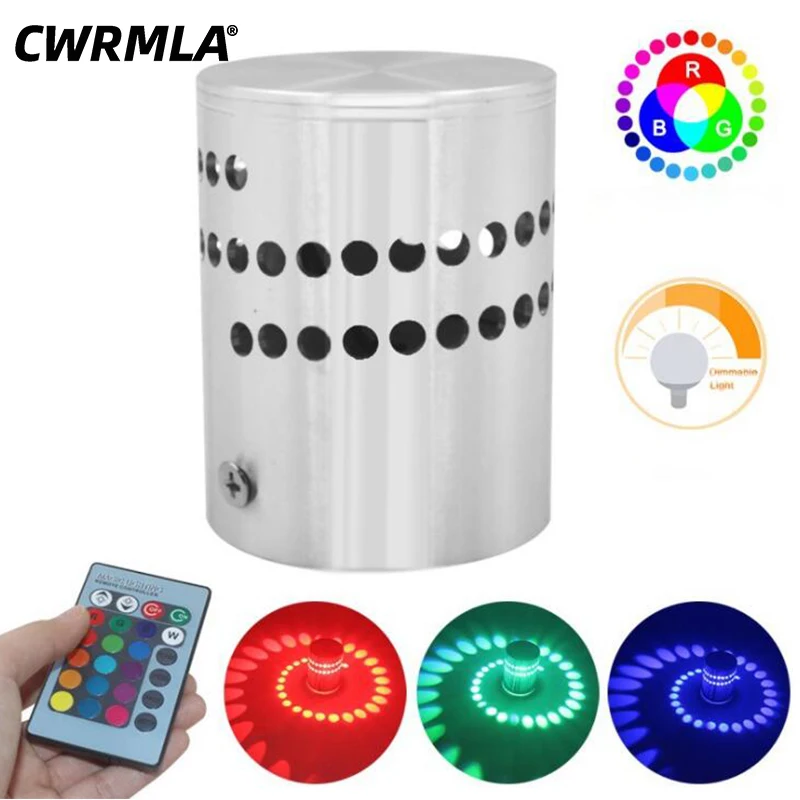 Светодиодная настенная лампа на спирали декоративный RGB светильник для