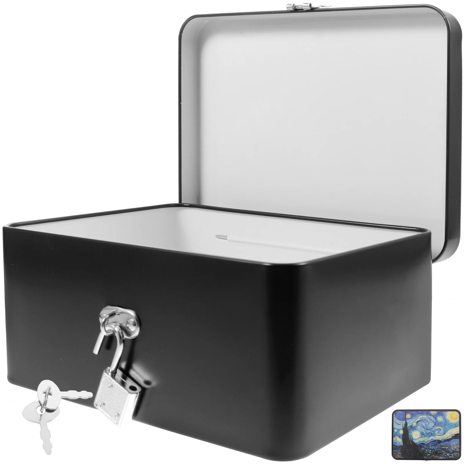 

Storage Tin Box with Lock Tinplate Can Onion Potato Basket Containers Boxes Decorative