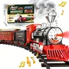 Train Set - Train Toys For Boys With Smokes, Lights And Sound, Toy Train With Steam Locomotive,Christmas Gifts for Kids 3-12 4