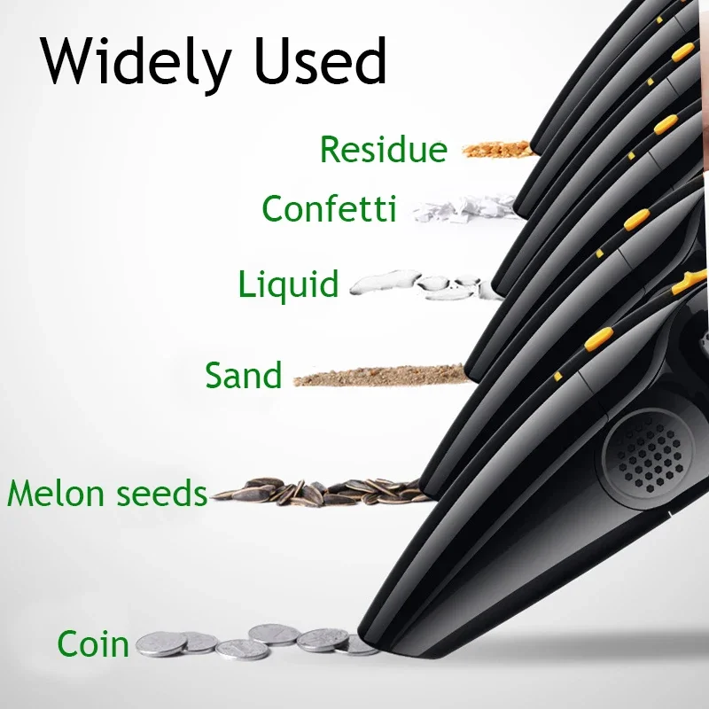 6000pa Car Vacuum Cleaner Wireless/Wired High Power 120W Car Vacuum Cleaner by 12V with Long Power Cord Extra