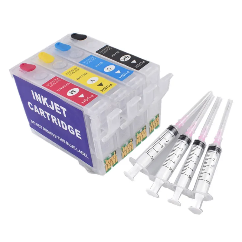 Cartucho de Tinta Recarregável com Microplaqueta Descartável Epson Xp2200 xp 2205 3200 3205 4200 4205 wf 2910 2930 2935 2950 604 604xl