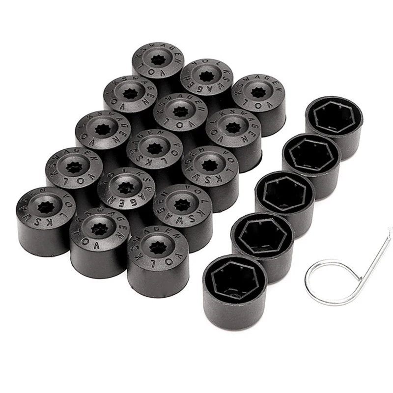 Generic 16 cache-boulons d'écrou de roue + 4 cache-boulons de type  verrouillable pour VW Volkswagen à prix pas cher