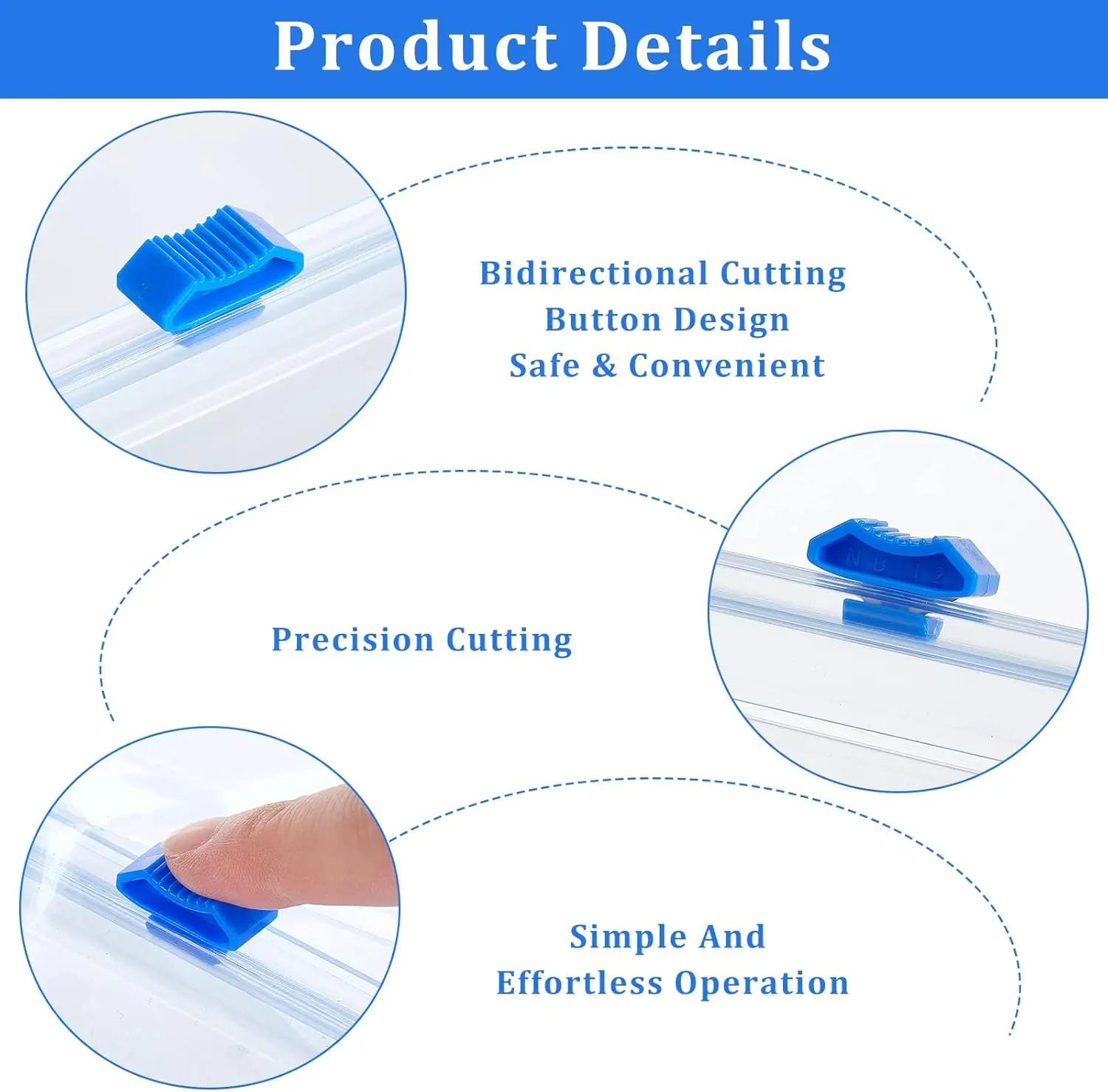 Reusable Plastic Wrap Dispenser Set 4