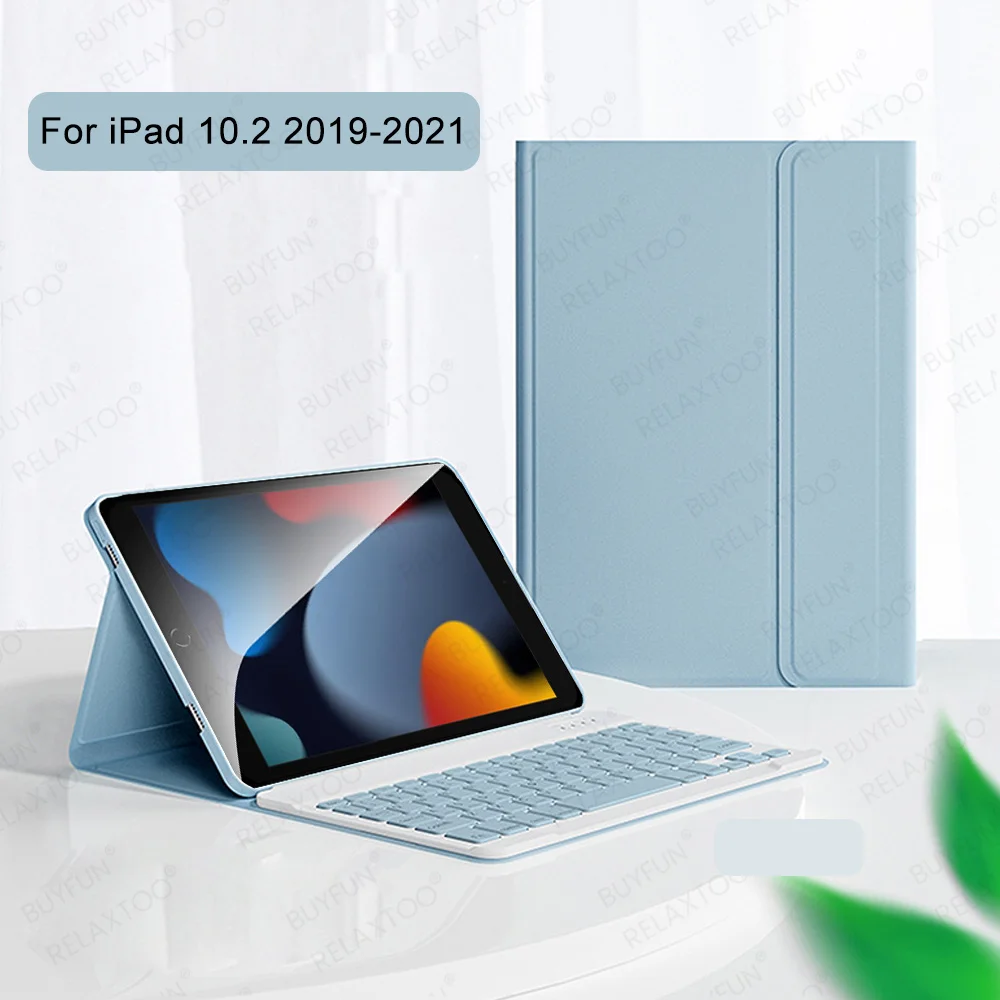 

Умный Магнитный кожаный чехол с клавиатурой для iPad Air 9-го поколения, чехол для iPad 8-го 7-го 10,2 дюйма 2019 2020 2021, чехол с держателем для ручки