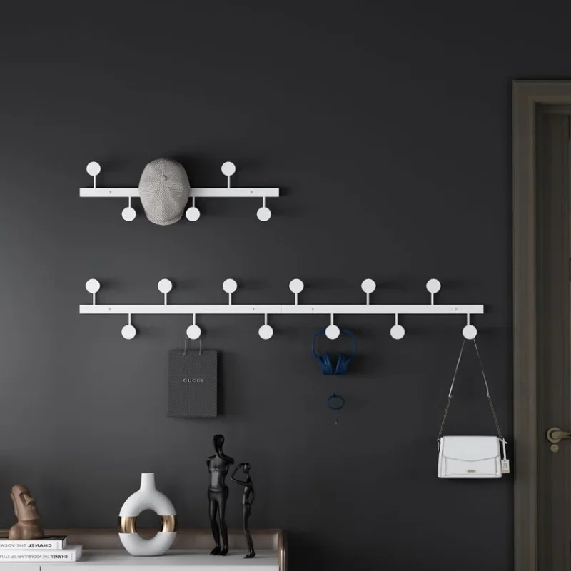 Metal Wall Coat Rack Narrow Black Hanging Clothes Rack for Hallways Living Rooms Home Entryway Essentials