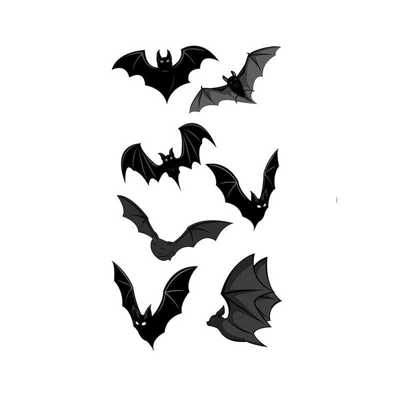 1sheet Halloween Tattoo Sticker Paper Spider Tattoo Sticker Bat Tattoo Sticker 2