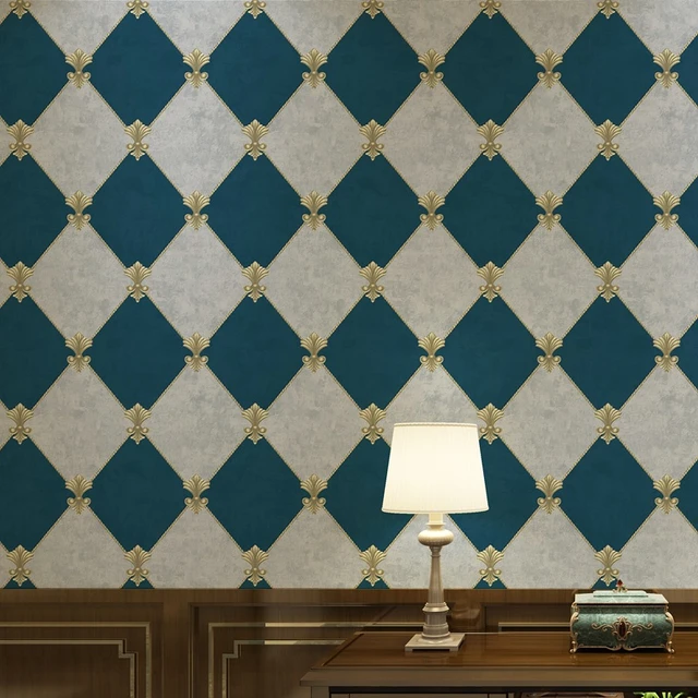 3D Rhombus Wallpaper for Walls, Stripe Rolo De Papel De Parede, Xadrez Home  Decor, Retro Mural americano, Banheiro, 3 D - AliExpress