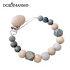 Baby Pacifier Clips Silicone Bead Wooden Beads Pacifier Chain Infant Nipple Appease Soother Chain Clips Dummy Holder Nipple Clip 2