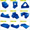 Premium Modular Kids Play Couch for Toddler Teens, Child Sectional Sofa for Bedroom Playroom Toy Living Room,Blue 6