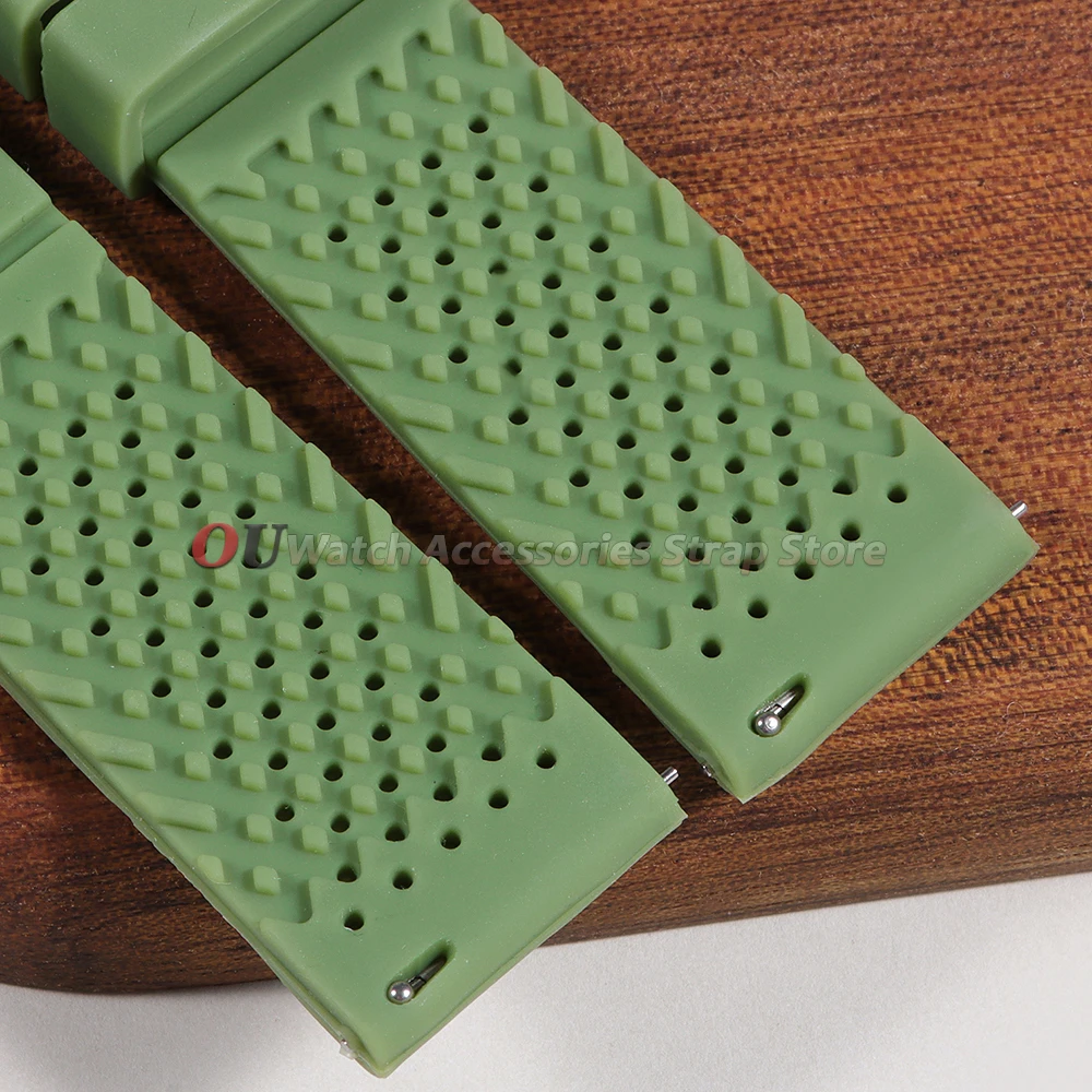 Breathable Quick Release Silicone Watch Strap - Soft Rubber Band