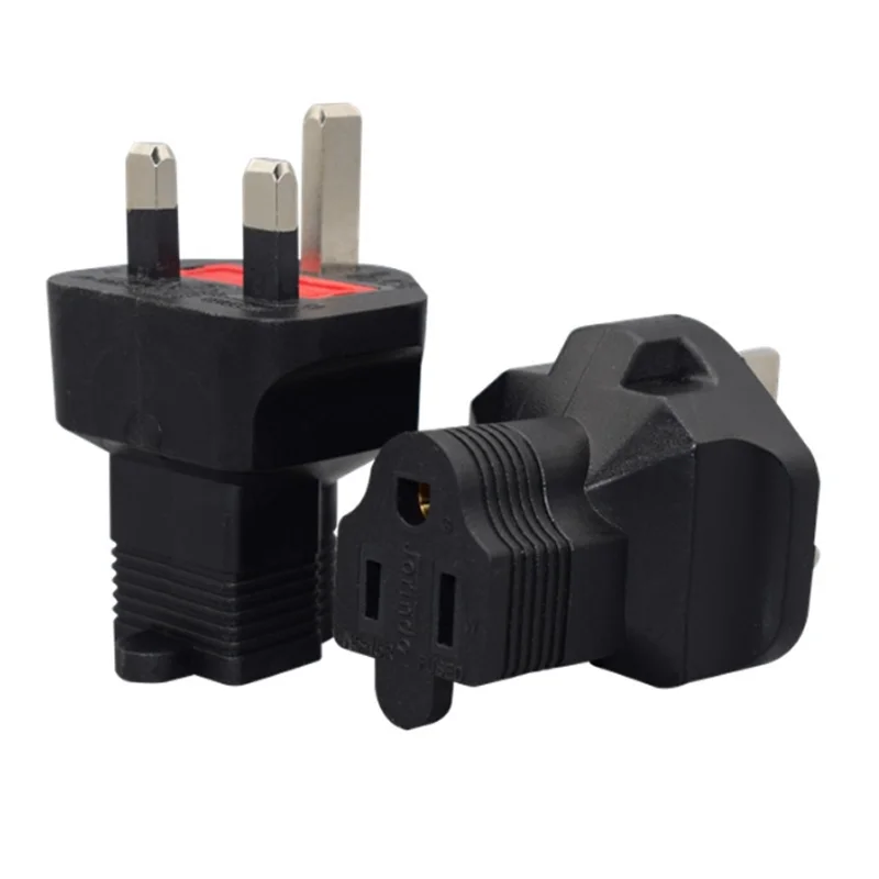1PCS US 5-15R female to US AU UK EU 4.0/4.8mm swiss Italy Israel Sri Lanka India male power plug socket converter