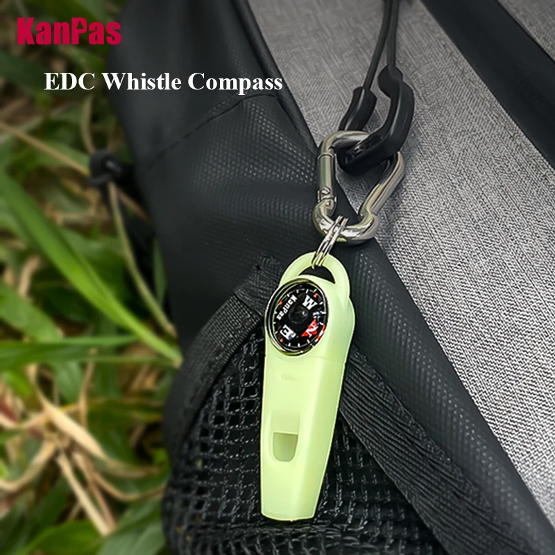 Mini Compass Survival Whistle 4