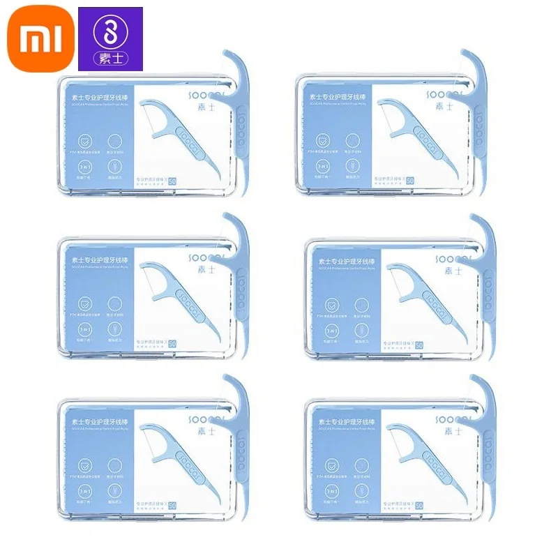 Зубная нить Xiaomi SOOCAS зубная зубочистка проволока гигиена полости рта 50 шт./корзина
