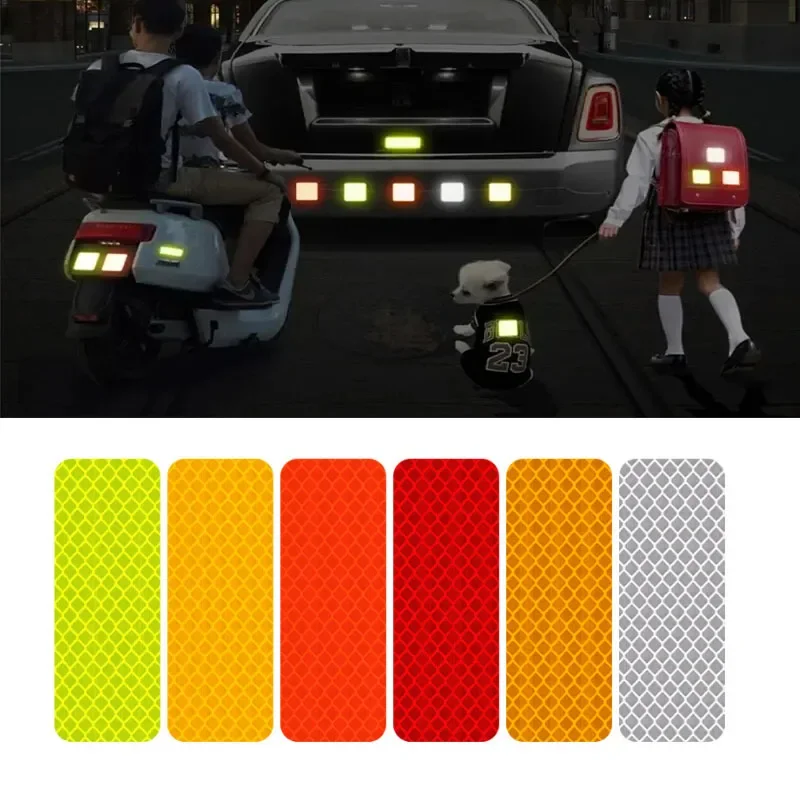 Car Bumper Reflective Sticker Reflective Warning Tape Safety Sticker Safety Warning 10pcs