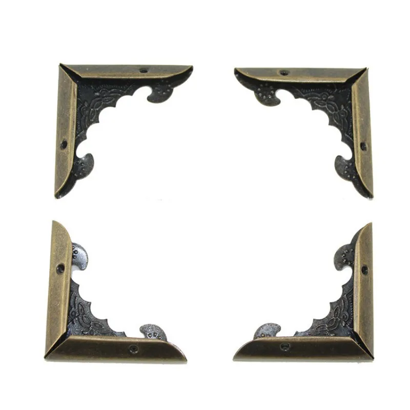 Bronze Tone Book Scrapbooking Albums Menus Corner Protectors Metal Bat Corners For Books 40*40*4mm Fit 4mm 4Pcs furniture corner protector decorative corner cover metal decorative protectors