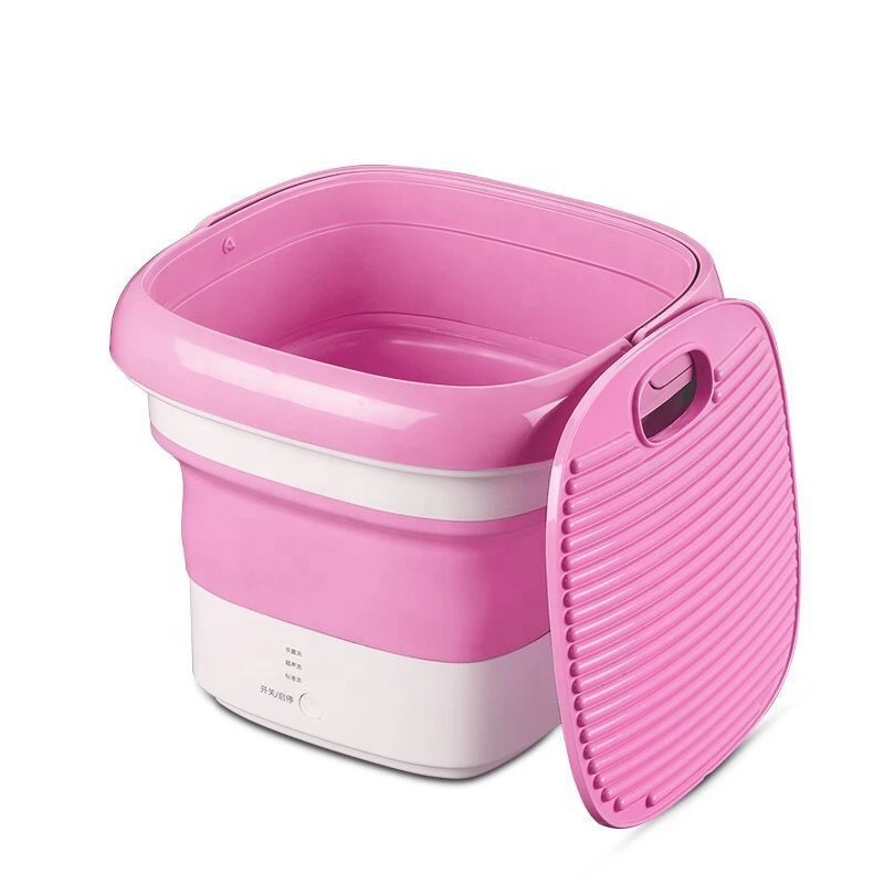 

Portable Mini Washing Machine with Foldable Compact Ultrasonic Washer Lightweight Travel Laundry Washer USB