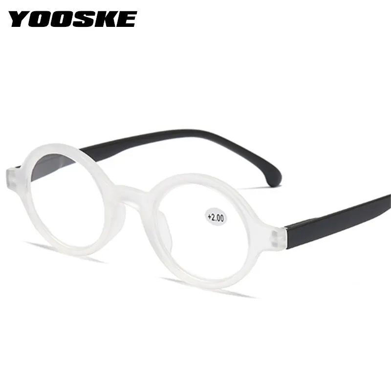 YOOSEK +1.0 1.5 2.0 2.5 3.0 3.5 4.0 Reaidng Glasses Men Vintage Round Presbyopic Eyeglasses Women Small Prescription Eyewear