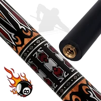 12.75mm Tip High-Quality Multi-Layered Carbon Fiber and Glass Fiber Billiard Cue with Metallic Pattern, Yellow Color, Perfect fo