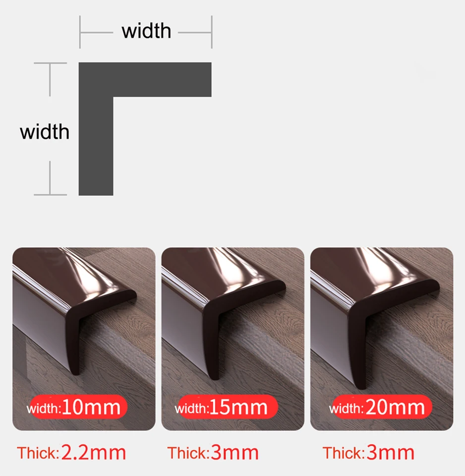 8 Paraspigoli Angolari Per Bambini In Gomma Con Biadesivo 58x35x12 Mm Parabordi Per Angoli Protezione Sicurezza Spigoli Bordi Beige - Foto 2