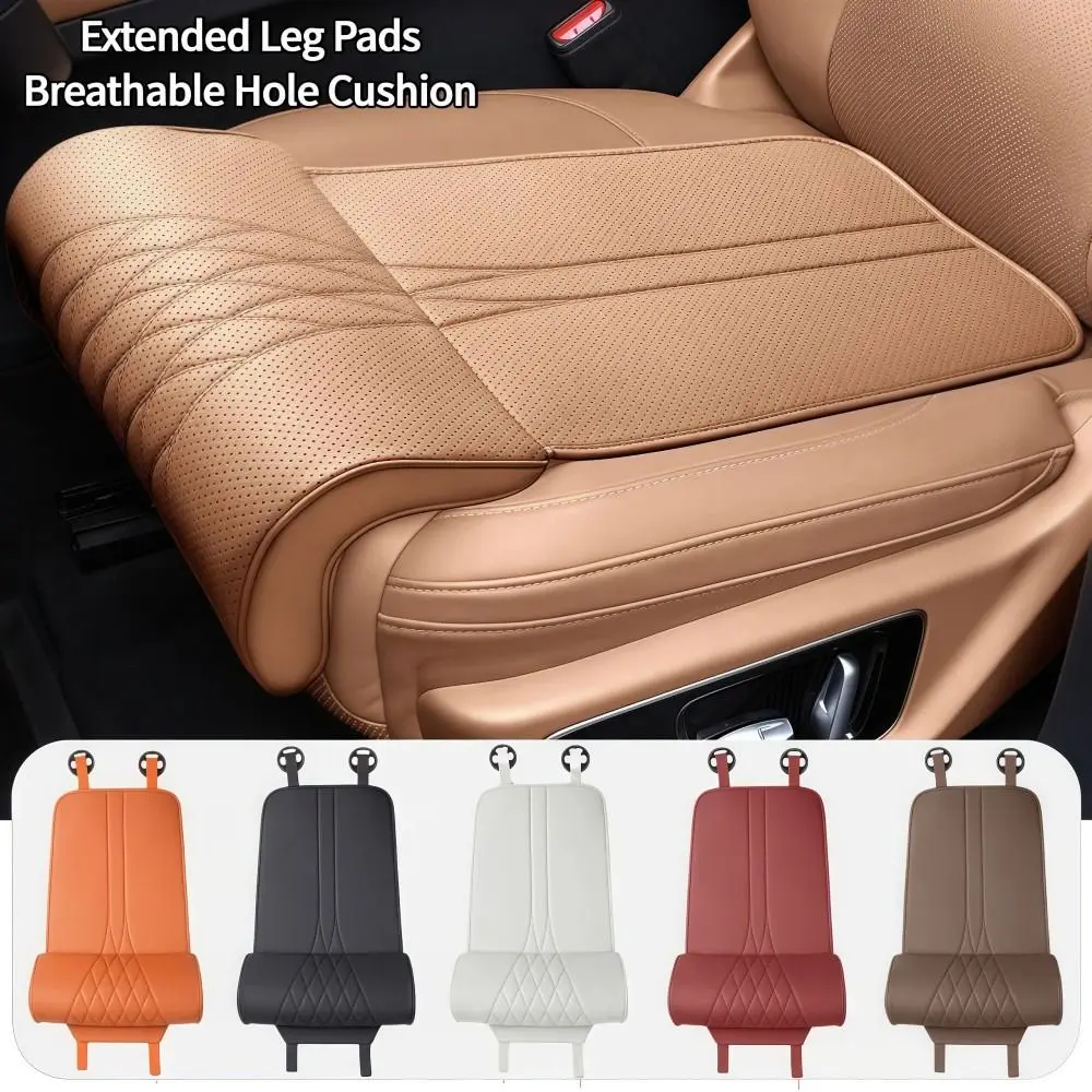 Universal Car Seat Leg Support Pad Leather Memory Foam Seat Extender Leg Cushion Comfort Breathable Seat Extension Leg Rest