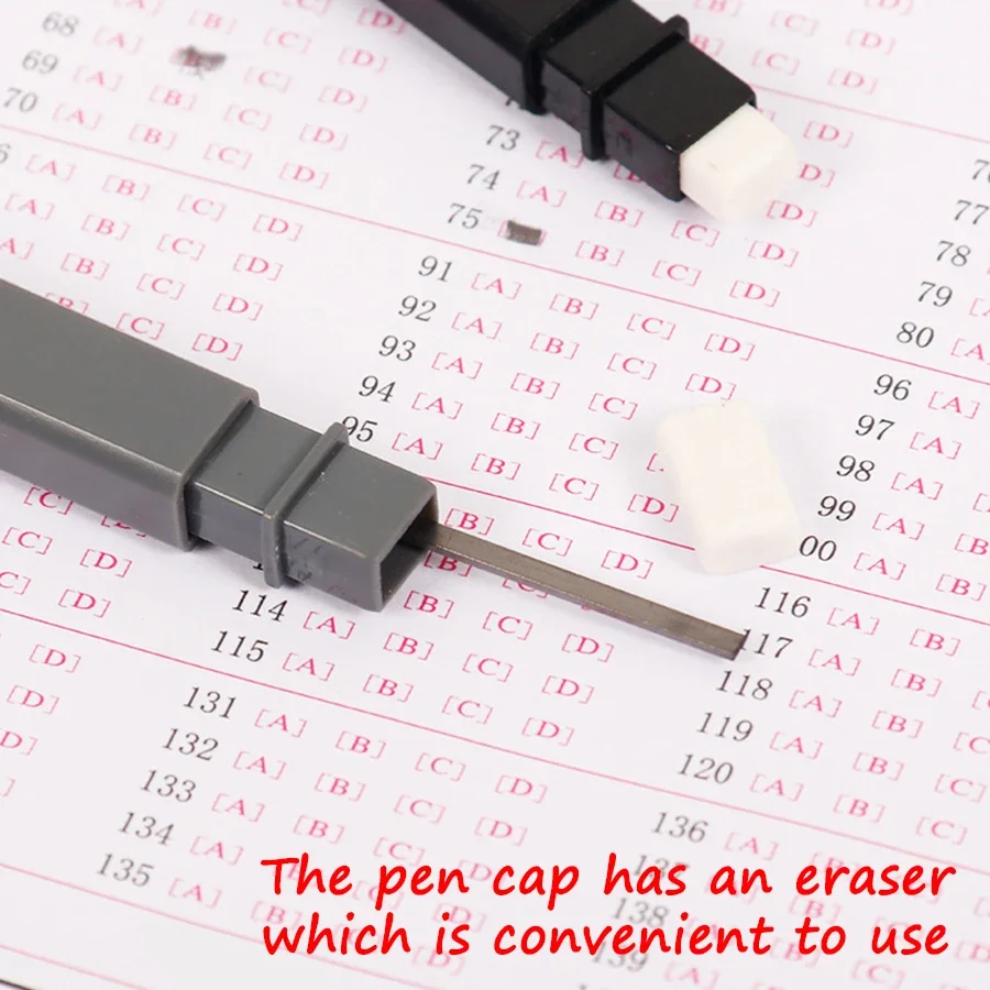 Answer Sheet Pencil, 2B Black Or Transparent Mechanical Pencil, with 6 Boxes of Standard Square Pencil Refills Side Press Refill 5