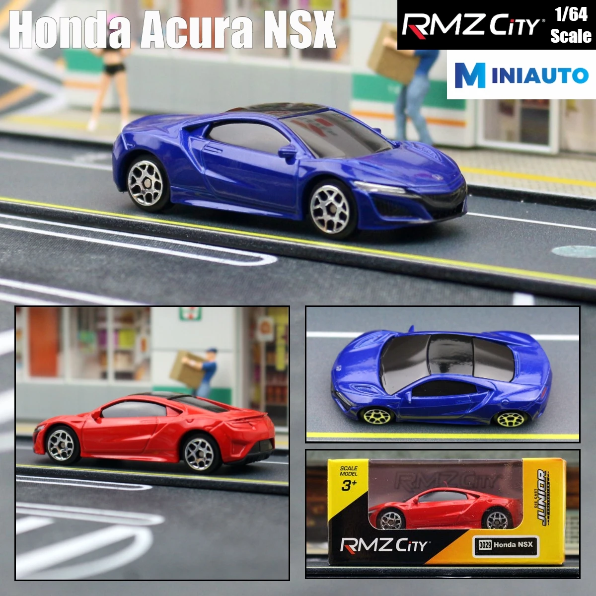 1/64 Honda Acura NSX, 1:64 литая супер Спортивная Игрушечная модель автомобиля 3 'Hot Wheels миниатюрная, металлический подарок из цинкового сплава для детей