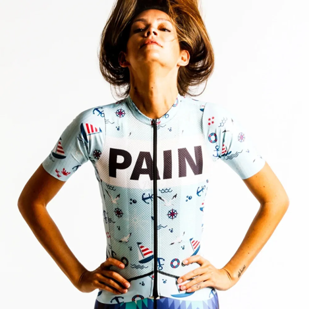 thumbnail image 1 of Maillot de carrera Aero de Love The Pain para mujer, de manga corta, de malla y tejido transpirable, camiseta de equipo, ropa de ciclismo de verano, kit de ciclismo de montaña, 1 of 4